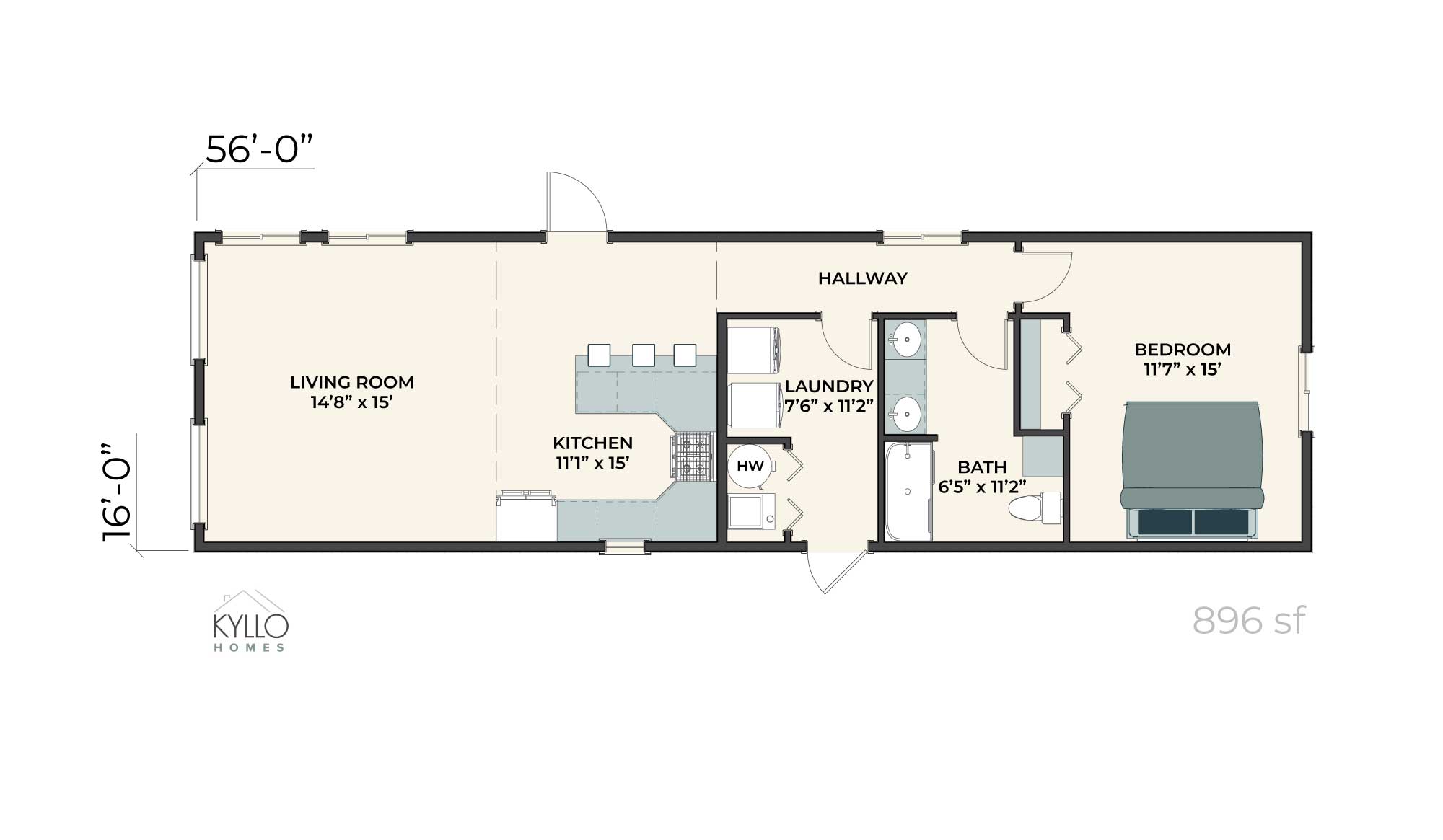 Emerald floor plan, Kyllo Homes